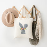 Wildes Kind Tragetasche<br><div class="desc">Alle guten Dinge sind wild und frei. Die Tasche ist mit einem grauen Aquarellkopf geschmückt, der mit einer farbenfrohen Blume geschmückt ist, und mit den Worten "Wild Child" in der Schrift Weißkalligraphie.</div>