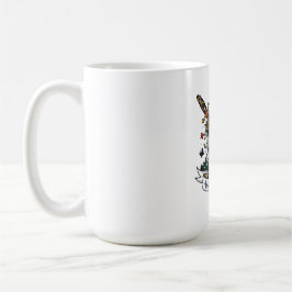 Wildes Kind Wolf Blumenkrone Dolch Tattoo Flash F Kaffeetasse