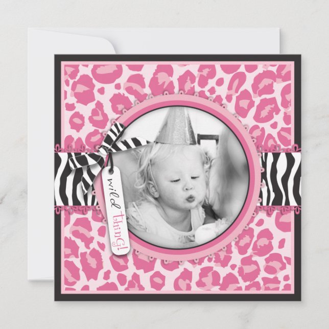 Wildes kleiner Kuchen CP-Einladungs-Quadrat B2 Einladung (Vorderseite)