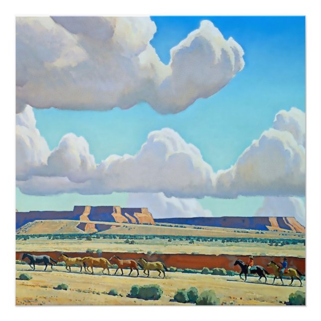 "Wildes Land der Navajo" von Maynard Dixon Fotodruck (Vorne)