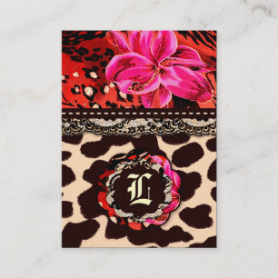 Wildes Leopard-u. Spitze-Rosa der Lilien-311 Visitenkarte
