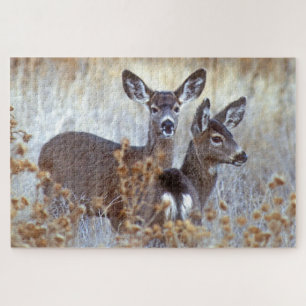 Wildes Maultierhirsch-Paar Kalifornien Puzzle