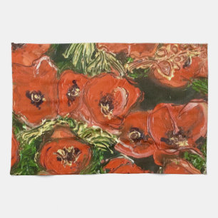 Wildes Mohnblumenteetuch Handtuch
