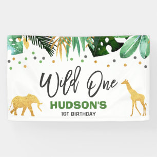 Wildes Party-Fahnen-Dschungel-Tier-Party Banner