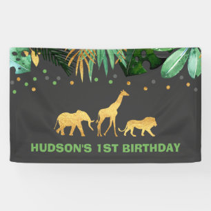 Wildes Party-Fahnen-Dschungel-Tier-Party Banner