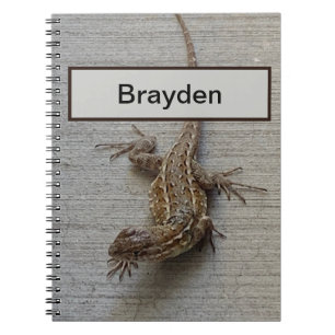 Wildes personalisiertes Echsen-Notizbuch Notizblock