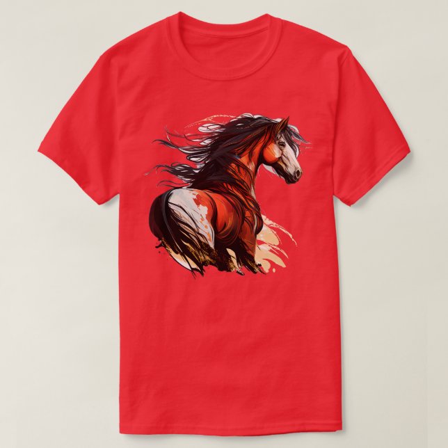 Wildes Pferd 5 T-Shirt (Design vorne)
