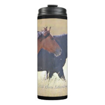 Wildes Pferd Donunder thermische Tasse