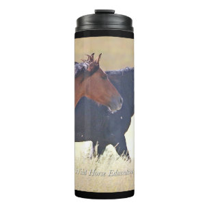 Wildes Pferd Donunder thermische Tasse