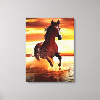 Wildes Pferd durch Surfen galoppieren