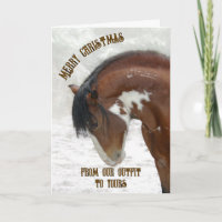 Wildes Pferd im Schnee Weihnachten