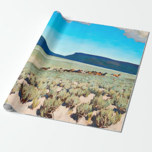 "Wildes Pferd Land" von Maynard Dixon Geschenkpapier