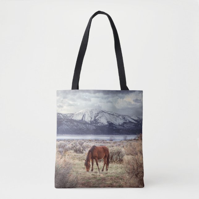 Wildes Pferd: Nevada Winterlandschaft. (Vorderseite)