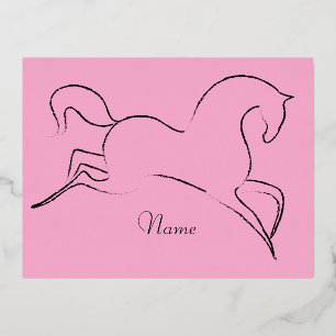 Wildes Pferd Thunder_Cove Folien Feiertagspostkarte