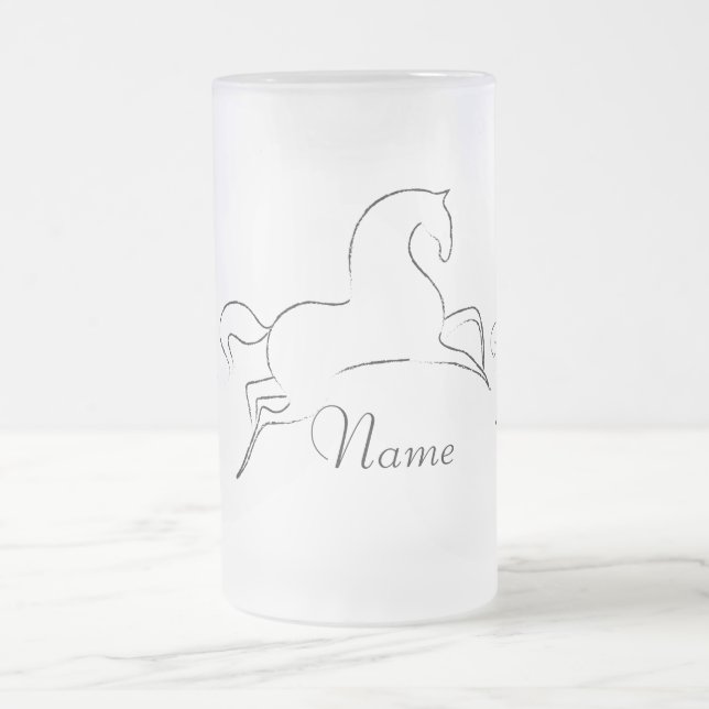 Wildes Pferd Thunder_Cove Mattglas Bierglas (Mittel)
