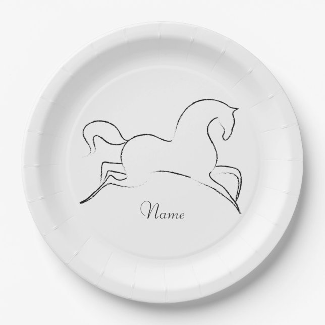 Wildes Pferd Thunder_Cove Pappteller (Vorderseite)