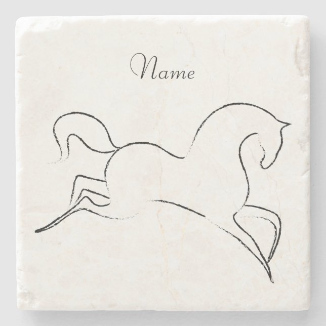 Wildes Pferd Thunder_Cove Steinuntersetzer (Vorderseite)