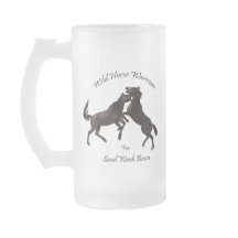 Wildes PferdeKrieger für Sand-Waschbecken