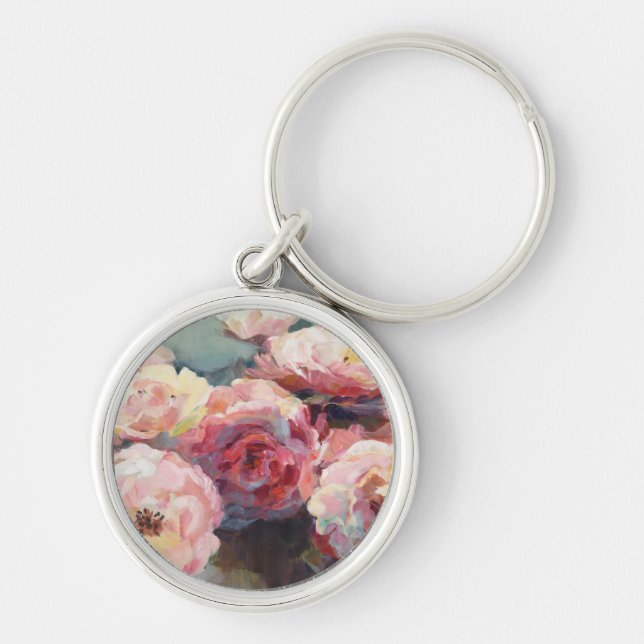 Wildes Rosa-Rosen Schlüsselanhänger (Vorne)