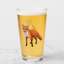 Wildes roter Fox-Trommel-Glas Glas
