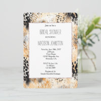 Wildes Schwarzes Cream Leopard-Brautparty