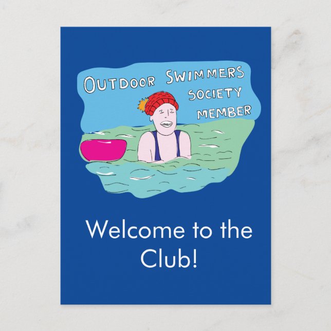 Wildes Schwimmen Postkarte (Vorderseite)