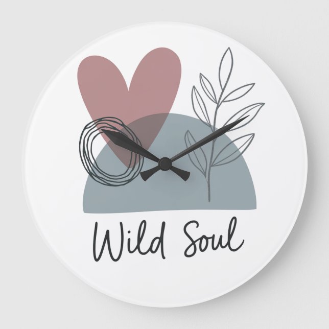 Wildes Soul Große Wanduhr (Vorderseite)