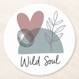 Wildes Soul Runder Pappuntersetzer