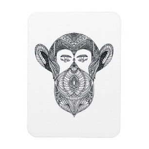 Wildes Tier des Waldgekritzels Magnet