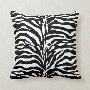 Wildes Tier-Druck, Zebra in Schwarzweiss Kissen