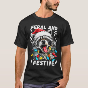 Wildes und festliches lustiges Weihnachts-Rocker-W T-Shirt