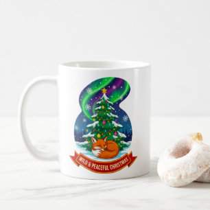Wildes und Friedliches Weihnachtsfoxdesign Kaffeetasse