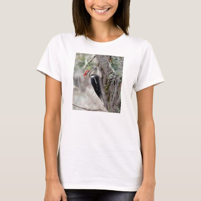 Wildes Vogel-Shirt: Pileated Specht T-Shirt (Vorderseite)