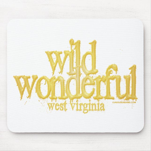 Wildes wunderbares Virginia-Westgelbes Mousepad (Vorne)