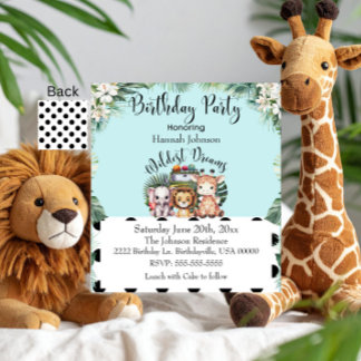 Wildest Dreams Safari Abenteuer Geburtstagsparty Einladung