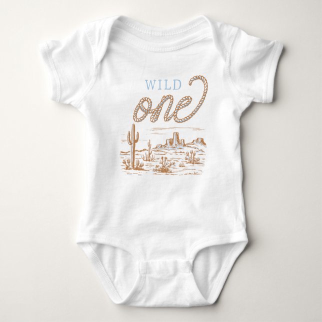 Wildest One im West Bodysuit Baby Strampler (Vorderseite)