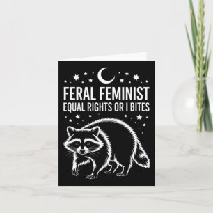 Wildfeministische Waschbär-Gotik Karte