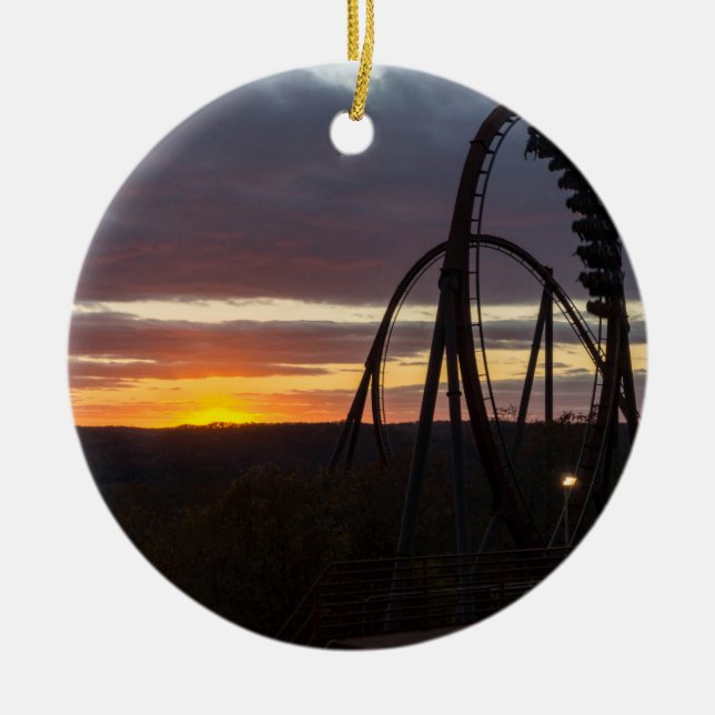 Wildfire Sunset Keramikornament (Vorne)