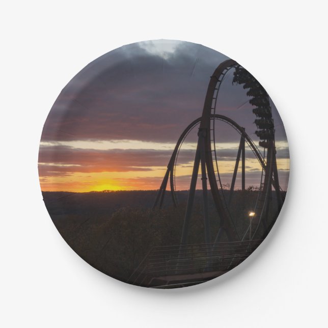 Wildfire Sunset Pappteller (Vorderseite)