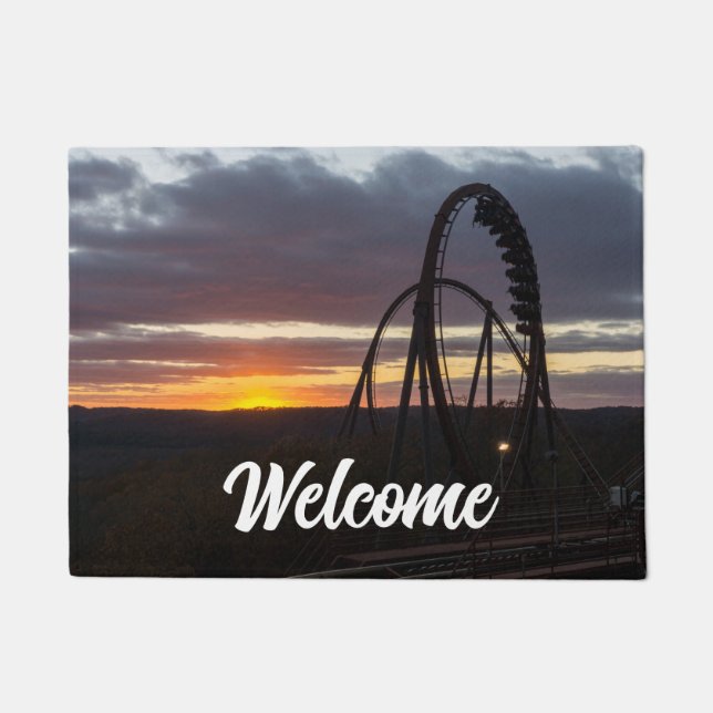Wildfire Sunset Welcome Doormat Fußmatte (Vorderseite)