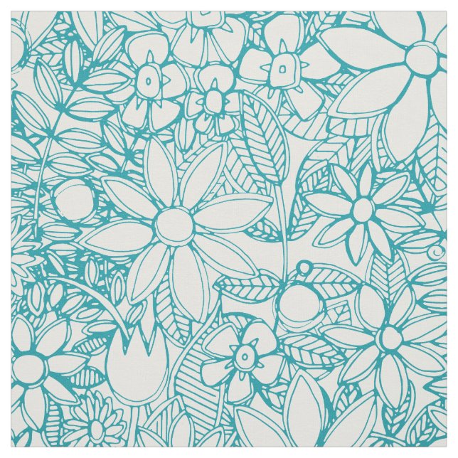 Wildflohblau Stoff (Muster)