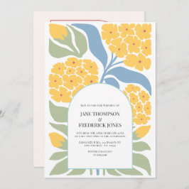 Wildflower Abstract Floral Modern Spring Wedding Einladung
