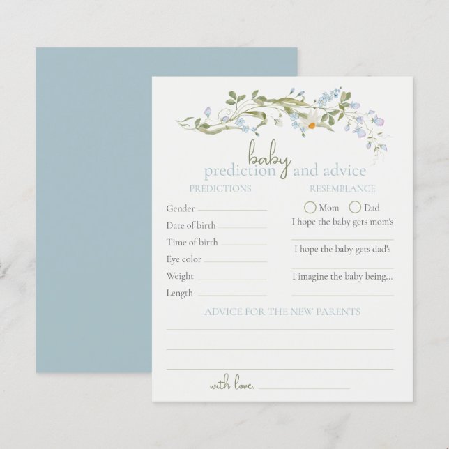 Wildflower Advice and Predictions Baby Shower (Vorne/Hinten)
