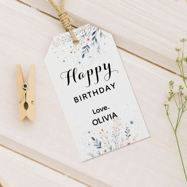 Wildflower Alles Gute zum Geburtstag Geschenkanhänger (Von Creator hochgeladen)