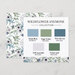 Wildflower Anemone Farbpalette Karte