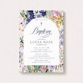 Wildflower Arch Baptism Invitation Einladung