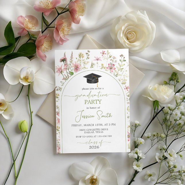Wildflower Arch Graduation Invite 2026 Einladung (Von Creator hochgeladen)