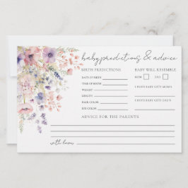 Wildflower Baby Advice Predictions Card
