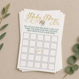 Wildflower Baby Bingo Spiel Flyer