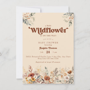Wildflower-Baby-Einladung zur Babyparty Einladung